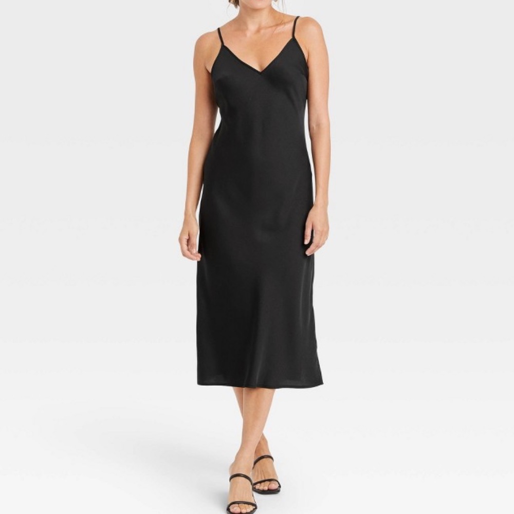 a new day black slip dress